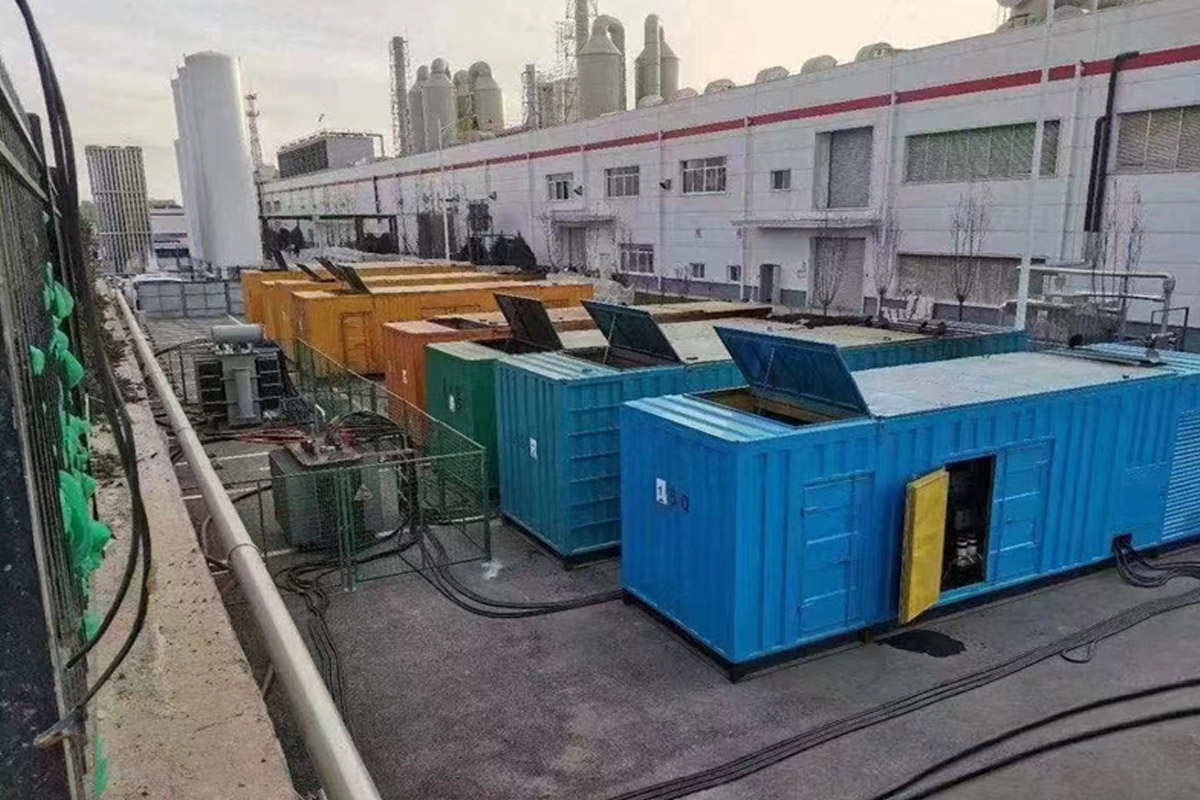 昌黎发电机租赁施工现场